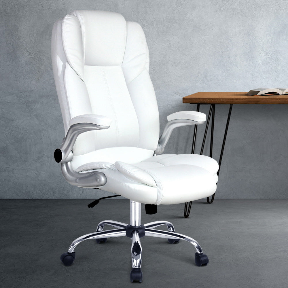 PU Leather Executive Office Desk Chair - White - image7