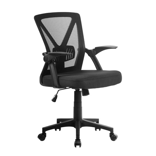 Artiss Gaming Office Chair Mesh Computer Chairs Swivel Executive Mid Back Black - image1
