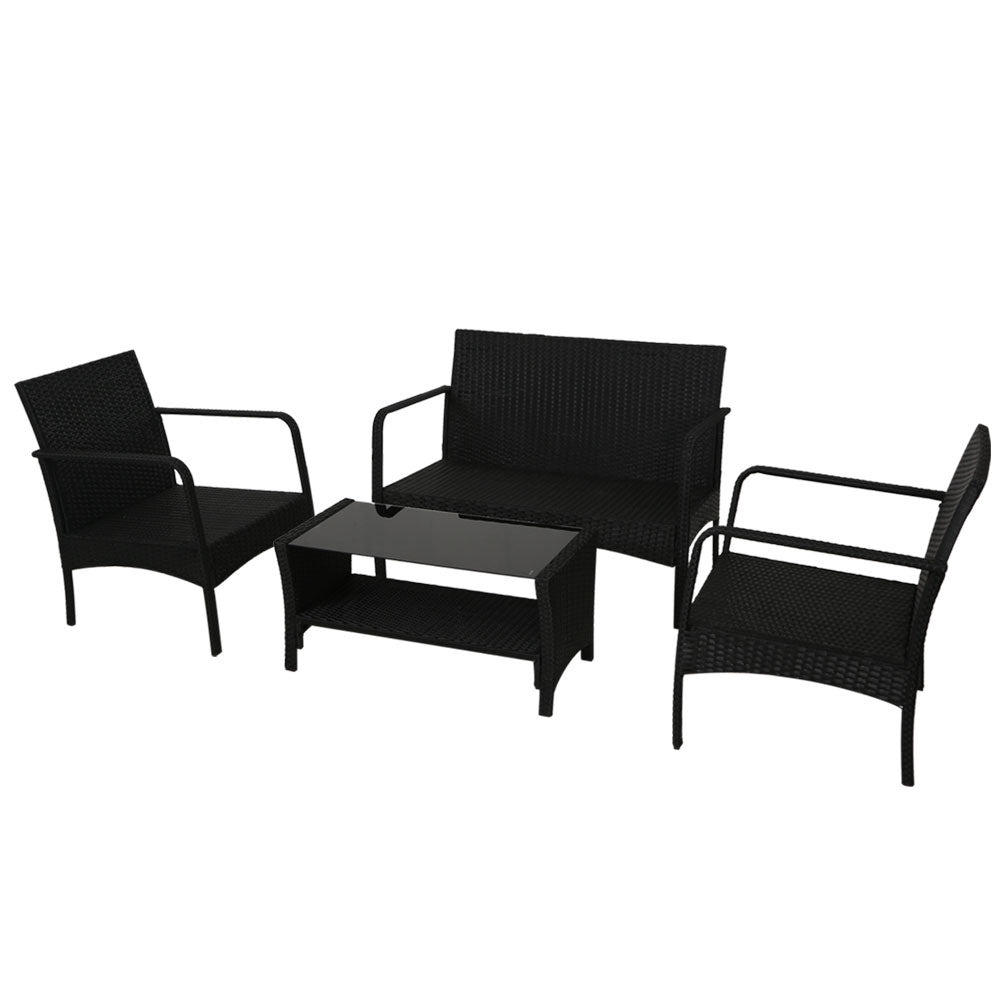 Outdoor Furniture Lounge Table Chairs Garden Patio Wicker Sofa Set - image3