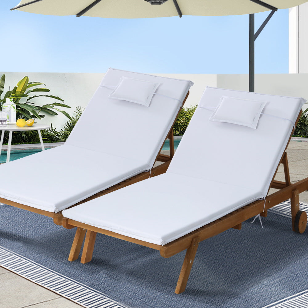 Gardeon Sun Lounger Wicker Lounge Day Bed Wheel Patio Outdoor Setting Furniture - image8