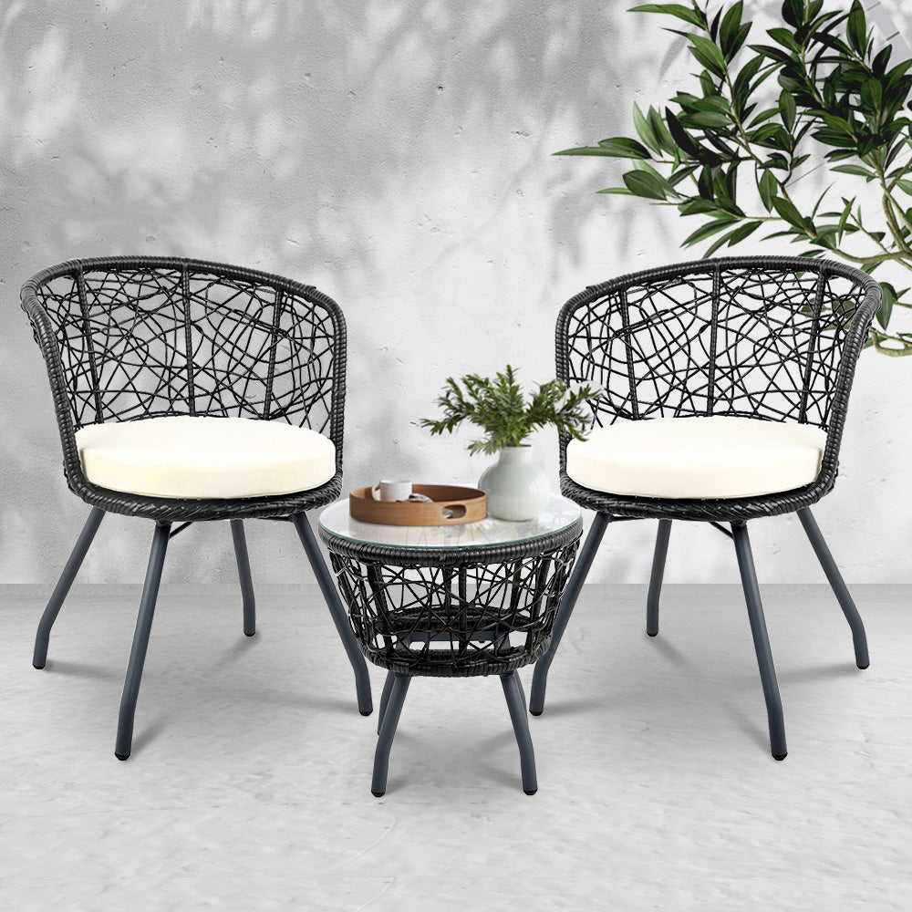 Outdoor Patio Chair and Table - Black - image7