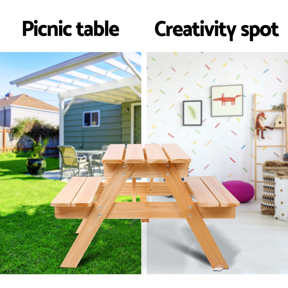 Kids Wooden Picnic Bench Set - image4