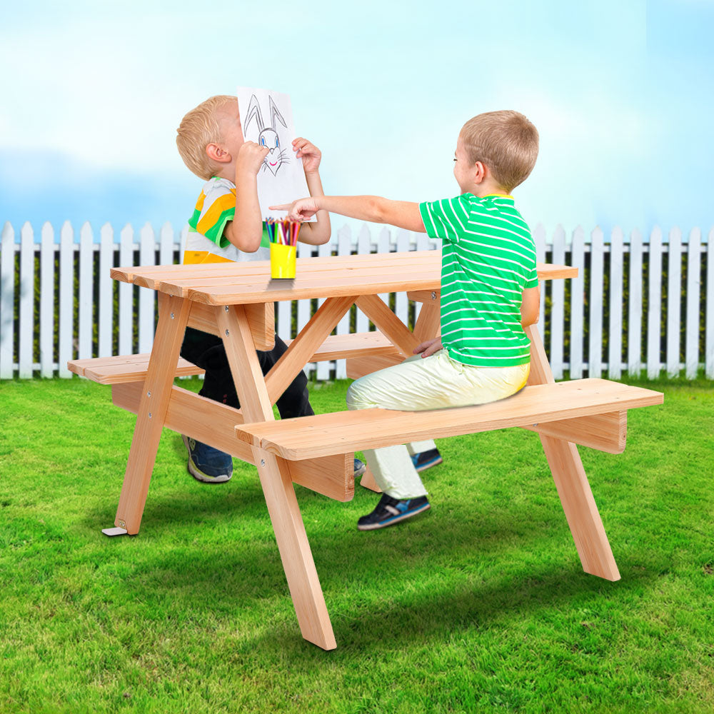 Kids Wooden Picnic Bench Set - image6