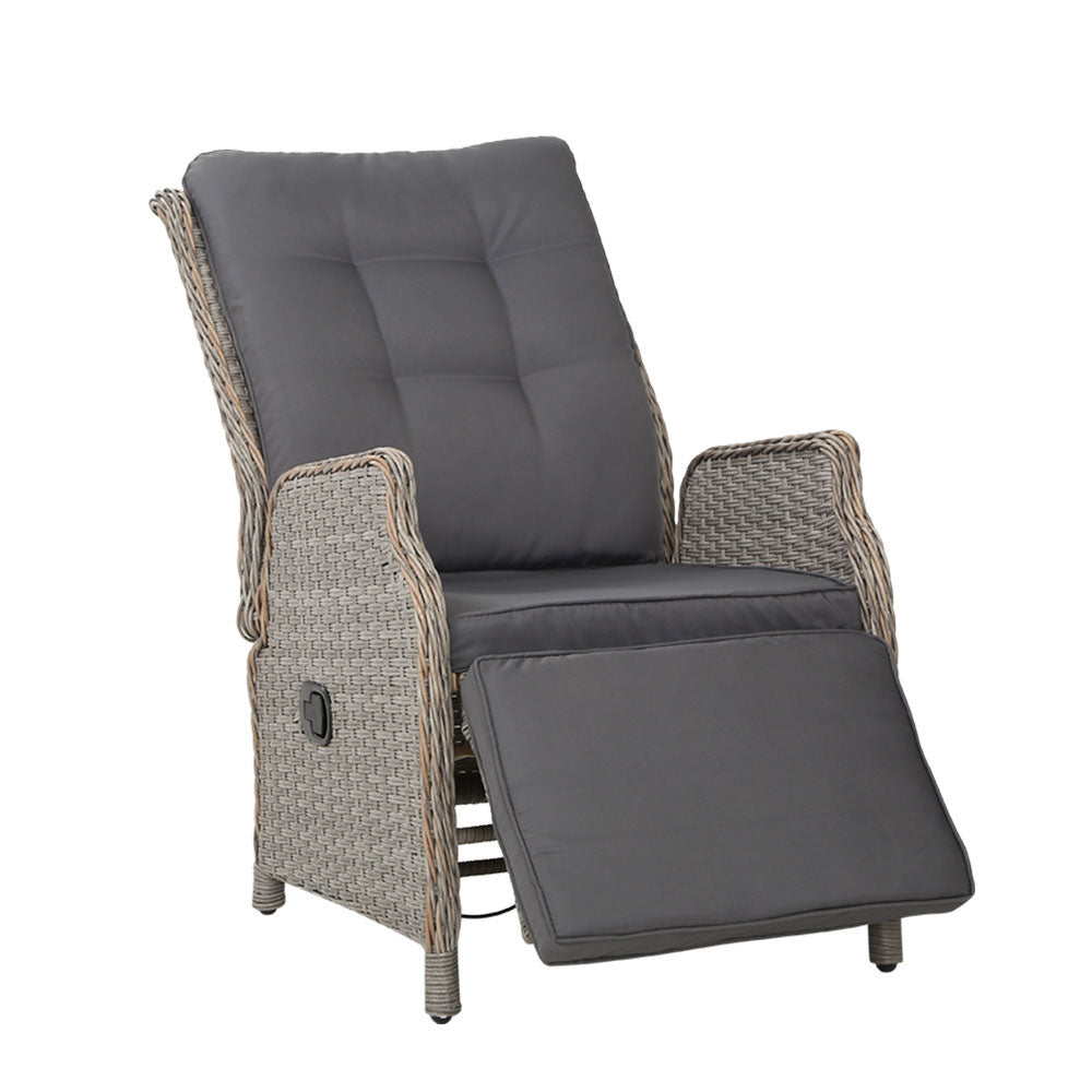 Sun lounge Setting Recliner Chair Outdoor Furniture Patio Wicker Sofa - image1