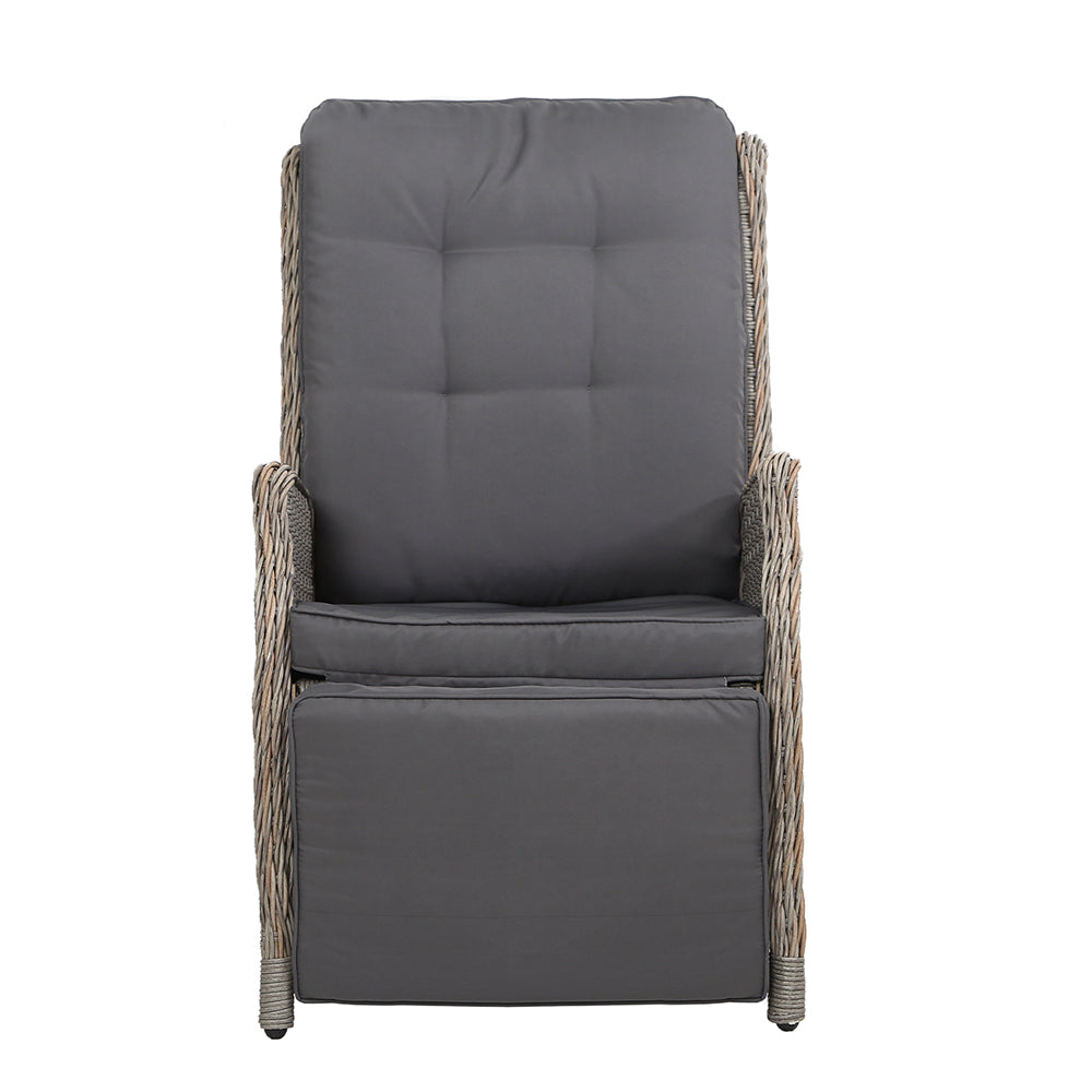 Sun lounge Setting Recliner Chair Outdoor Furniture Patio Wicker Sofa - image3