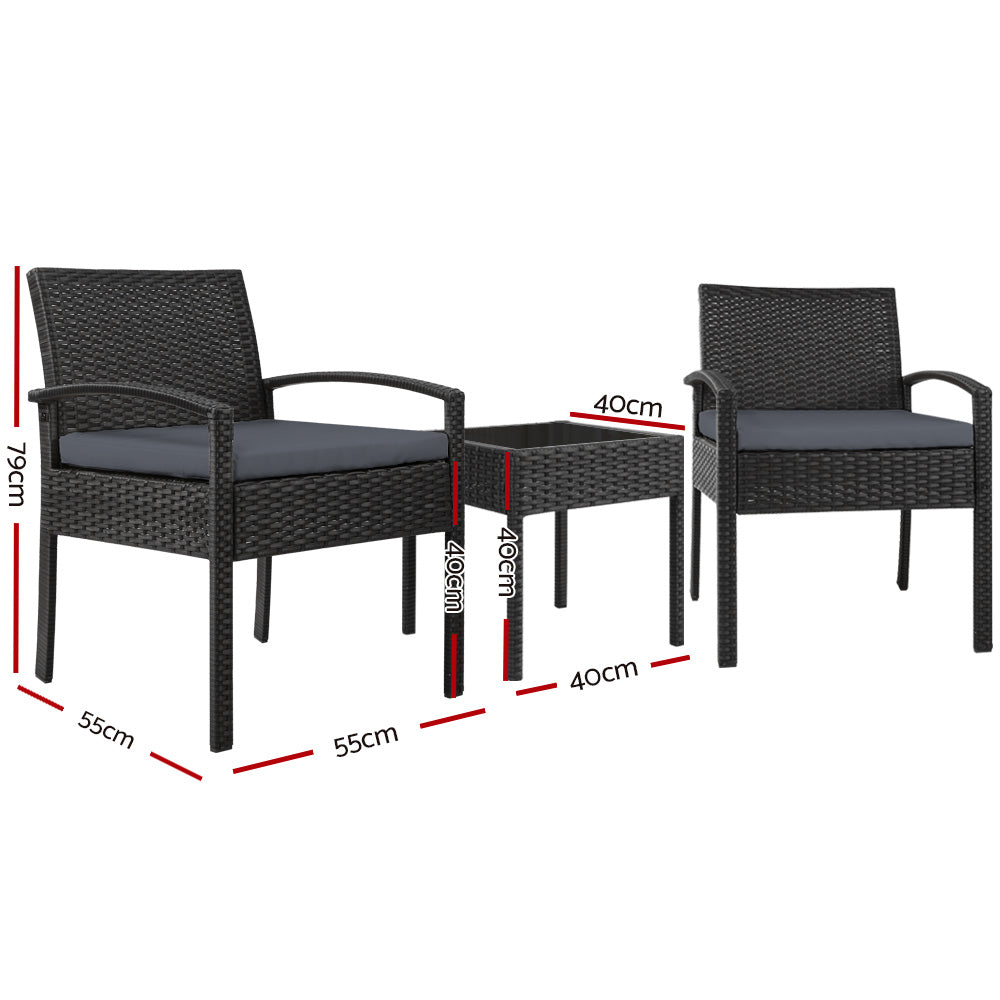 3-piece Outdoor Set - Black - image2