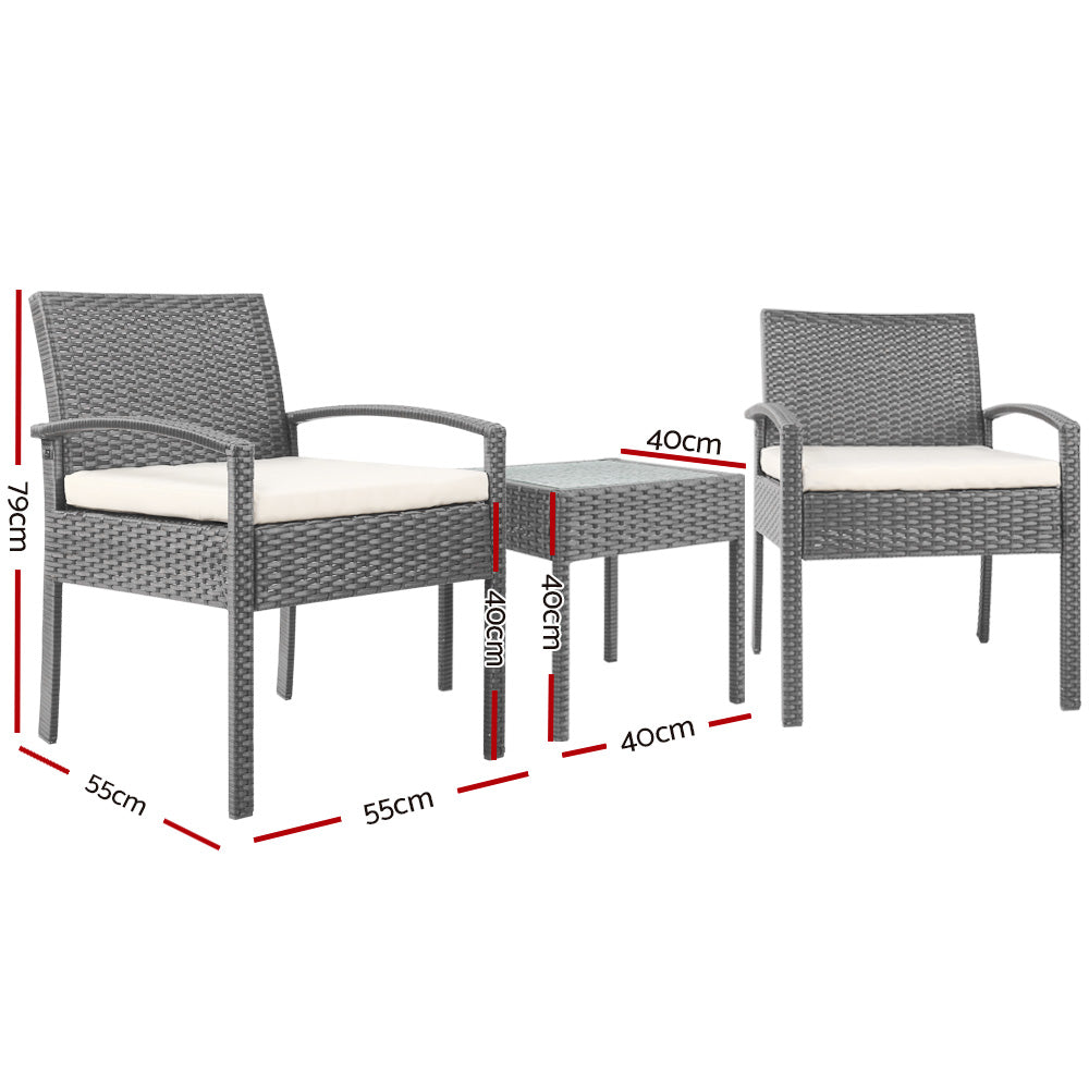 3-piece Outdoor Set - Grey - image2