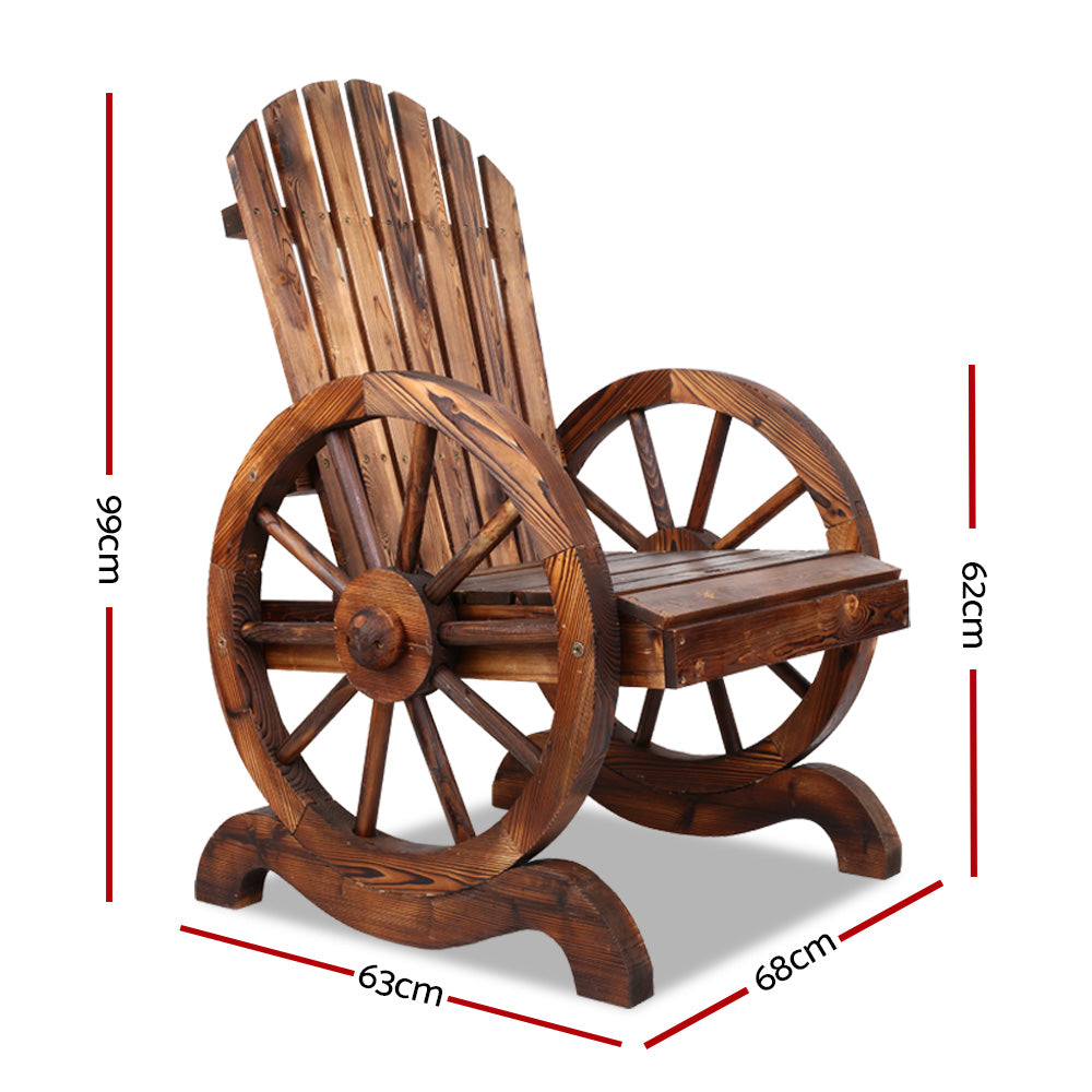 Wooden Wagon Chair Outdoor - image2