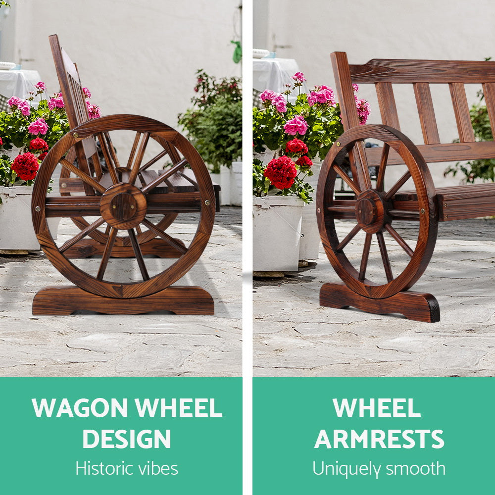 Wooden Wagon Wheel Chair - image8