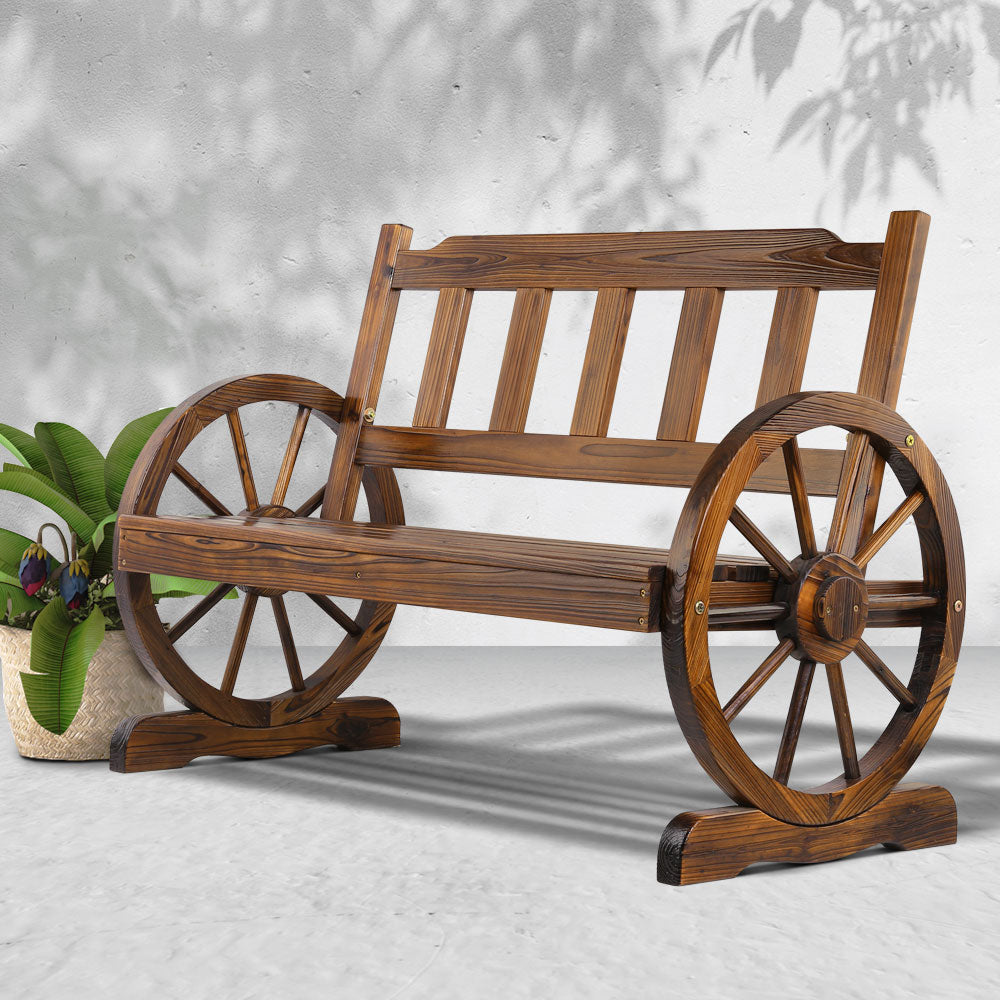 Wooden Wagon Wheel Chair - image7