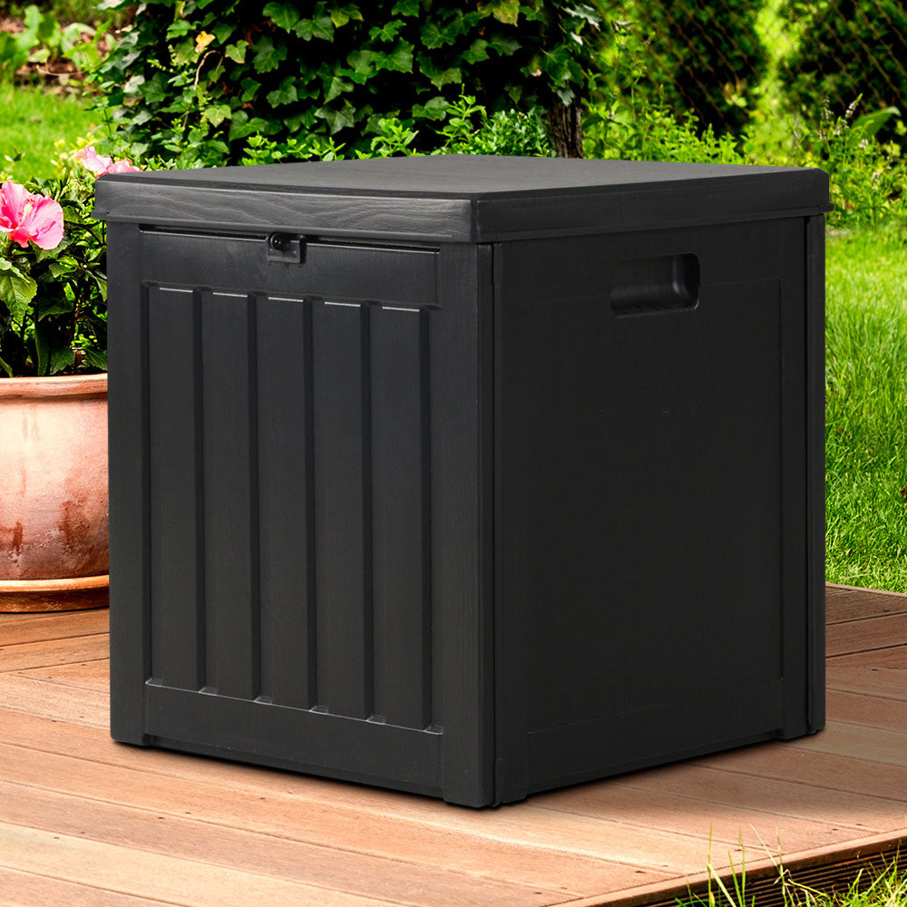 80L Outdoor Storage Box Waterproof Container Indoor Garden Toy Tool Shed - image8