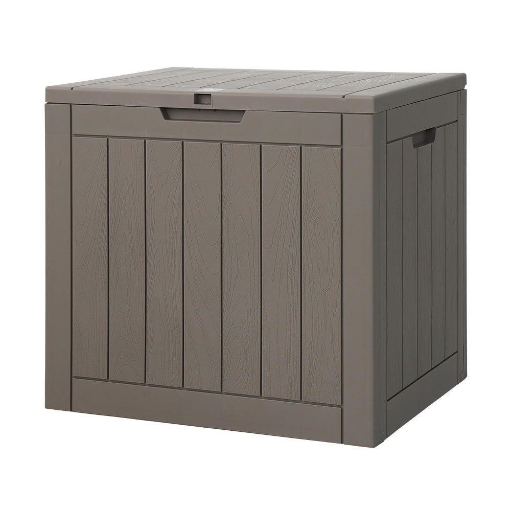 Gardeon Outdoor Storage Box 118L Container Lockable Indoor Garden Toy Tool Shed Grey - image1