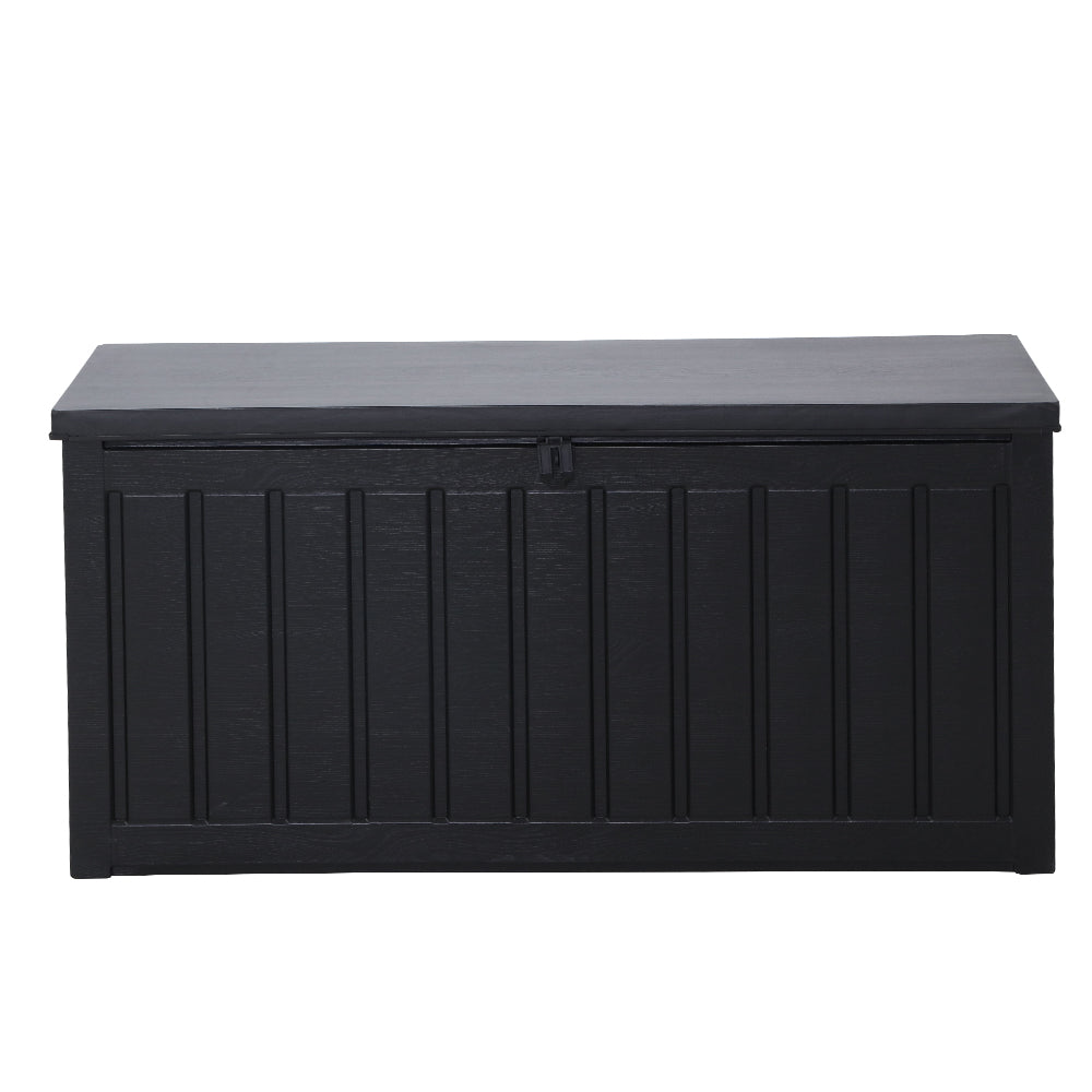 240L Outdoor Storage Box Lockable Bench Seat Garden Deck Toy Tool Sheds - image3