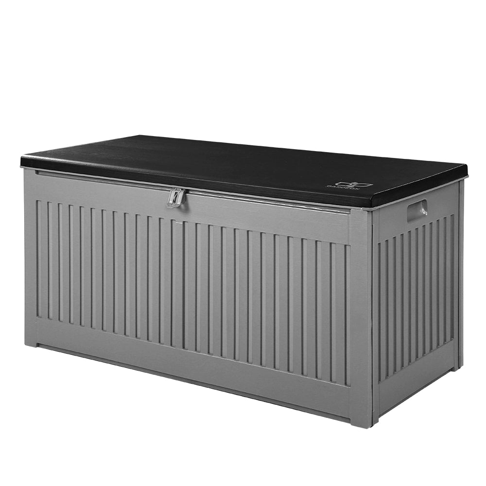 Outdoor Storage Box Container Garden Toy Indoor Tool Chest Sheds 270L Dark Grey - image1