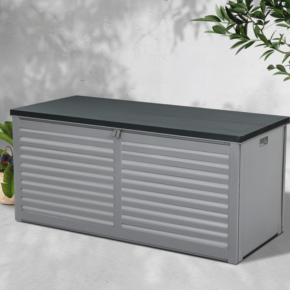 Outdoor Storage Box 490L Bench Seat Indoor Garden Toy Tool Sheds Chest - image7