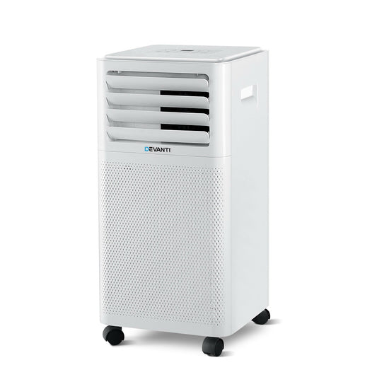 Portable Air Conditioner Cooling Mobile Fan Cooler Dehumidifier White 2000W - image1