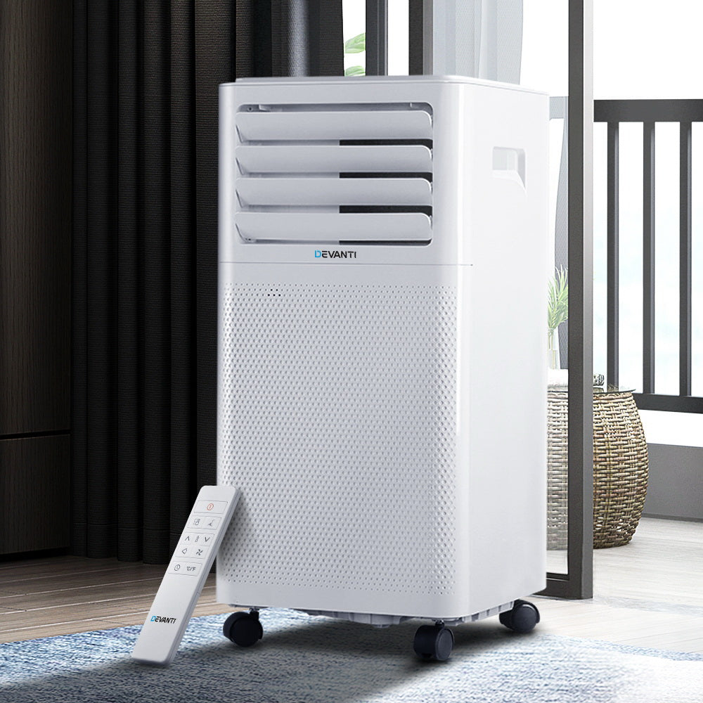 Portable Air Conditioner Cooling Mobile Fan Cooler Dehumidifier White 2000W - image7