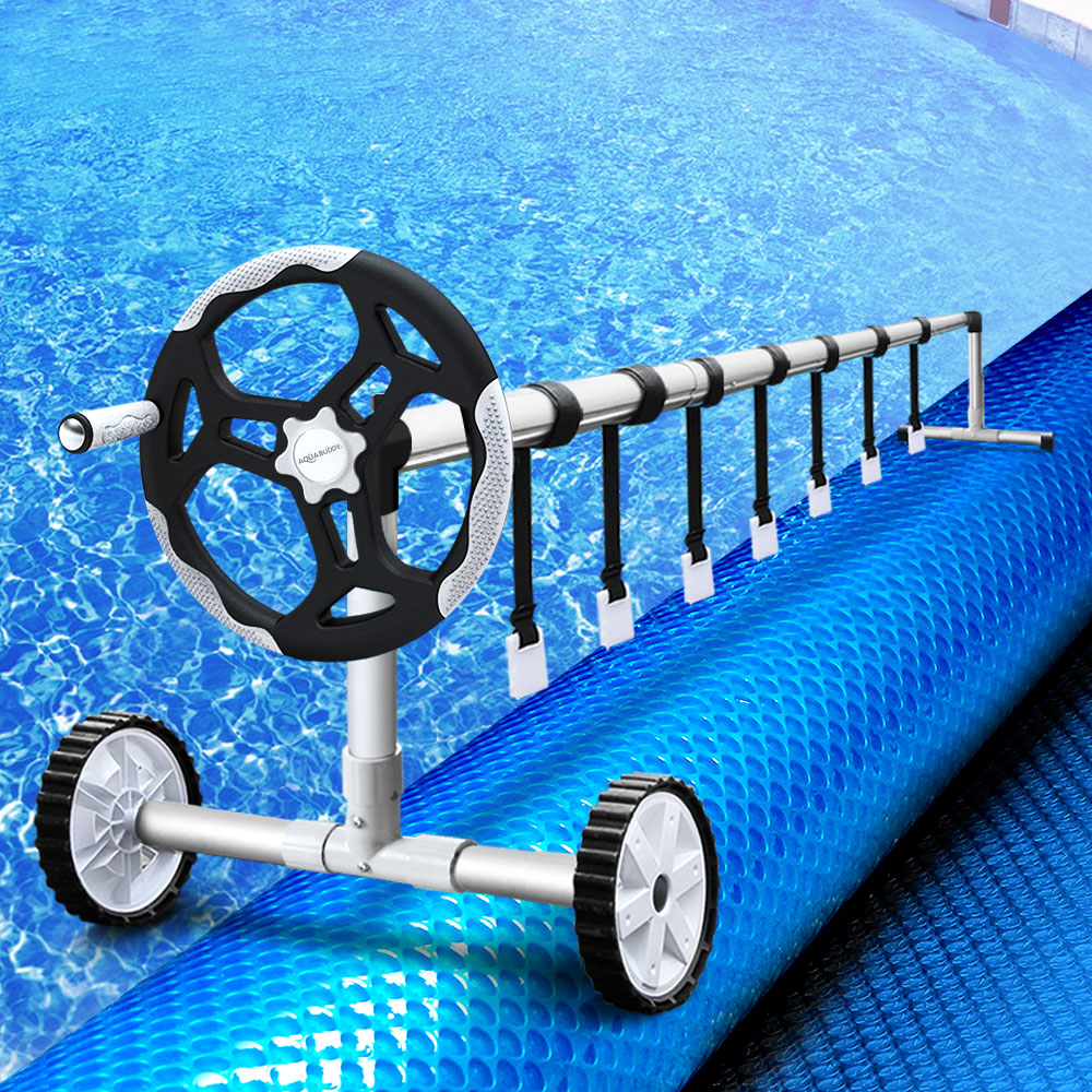 Aquabuddy Swimming Pool Cover Roller Wheel Solar Blanket 500 Microns 10X4M - image8