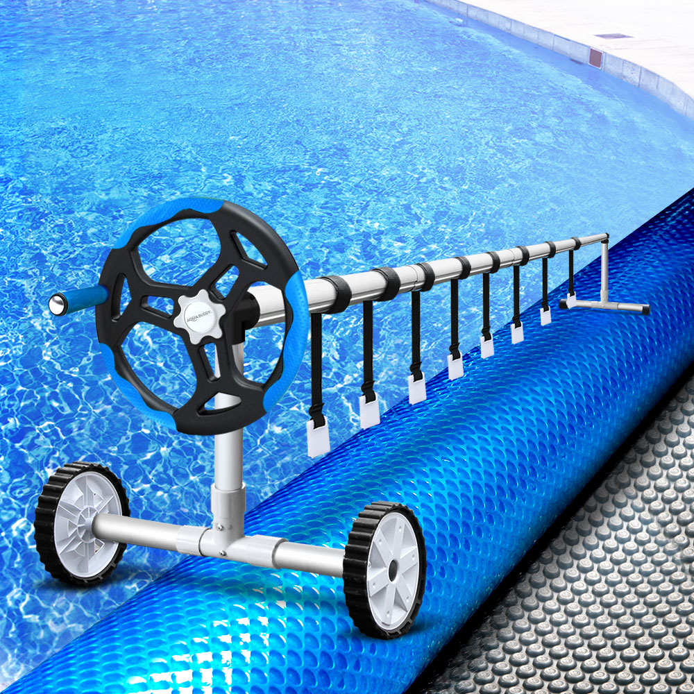 Aquabuddy Swimming Pool Cover Pools Roller Wheel Solar Blanket 500 Micron 11X8M - image8