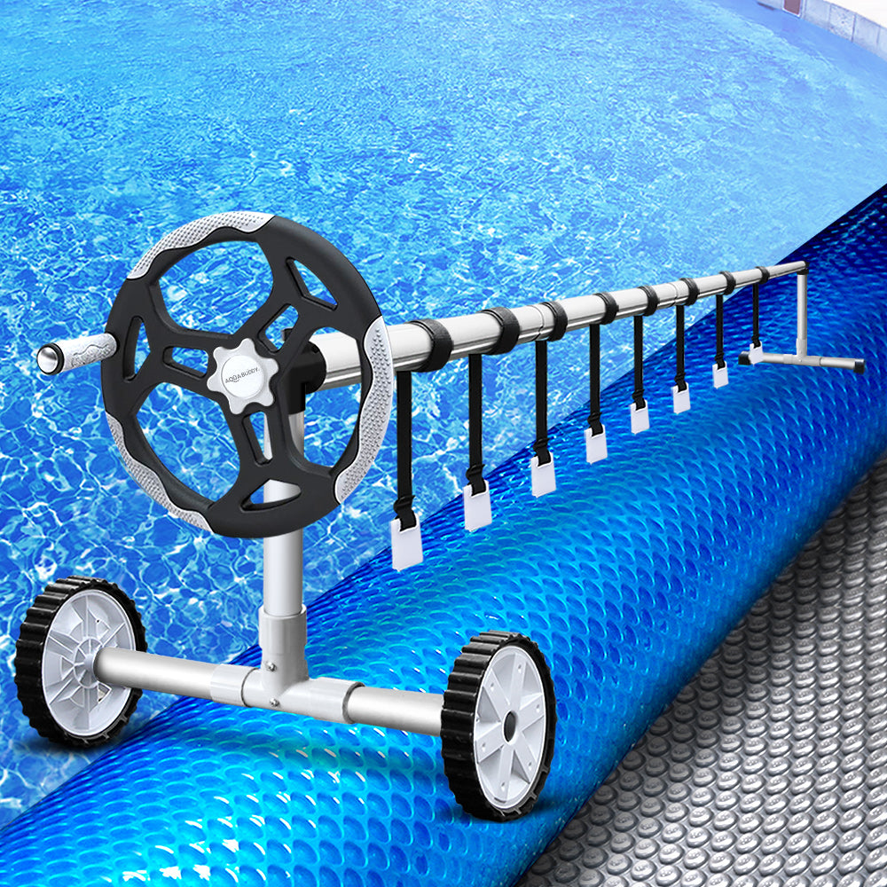 Solar Swimming Pool Cover Blanket Roller Wheel Adjustable 11 x 6.2M - image7