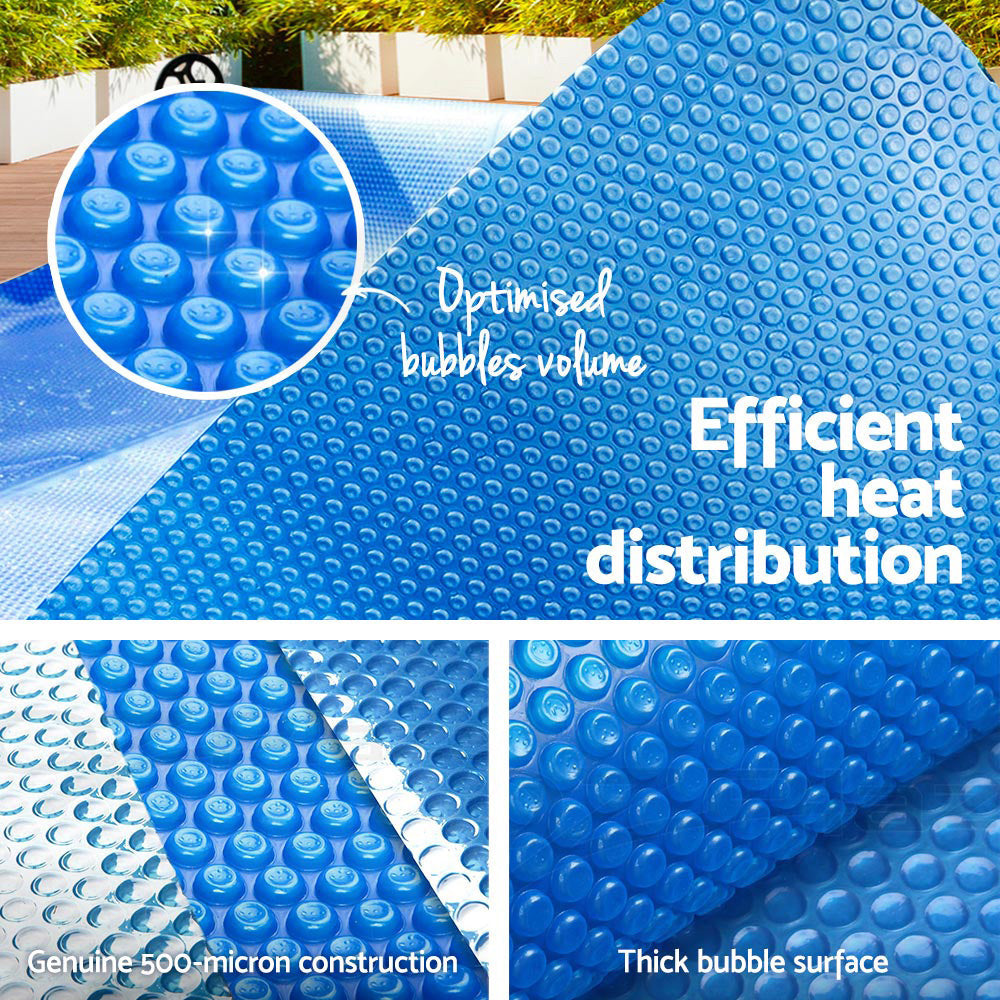 8M X 4.2M Solar Swimming Pool Cover 400 Micron Outdoor Bubble Blanket - image4