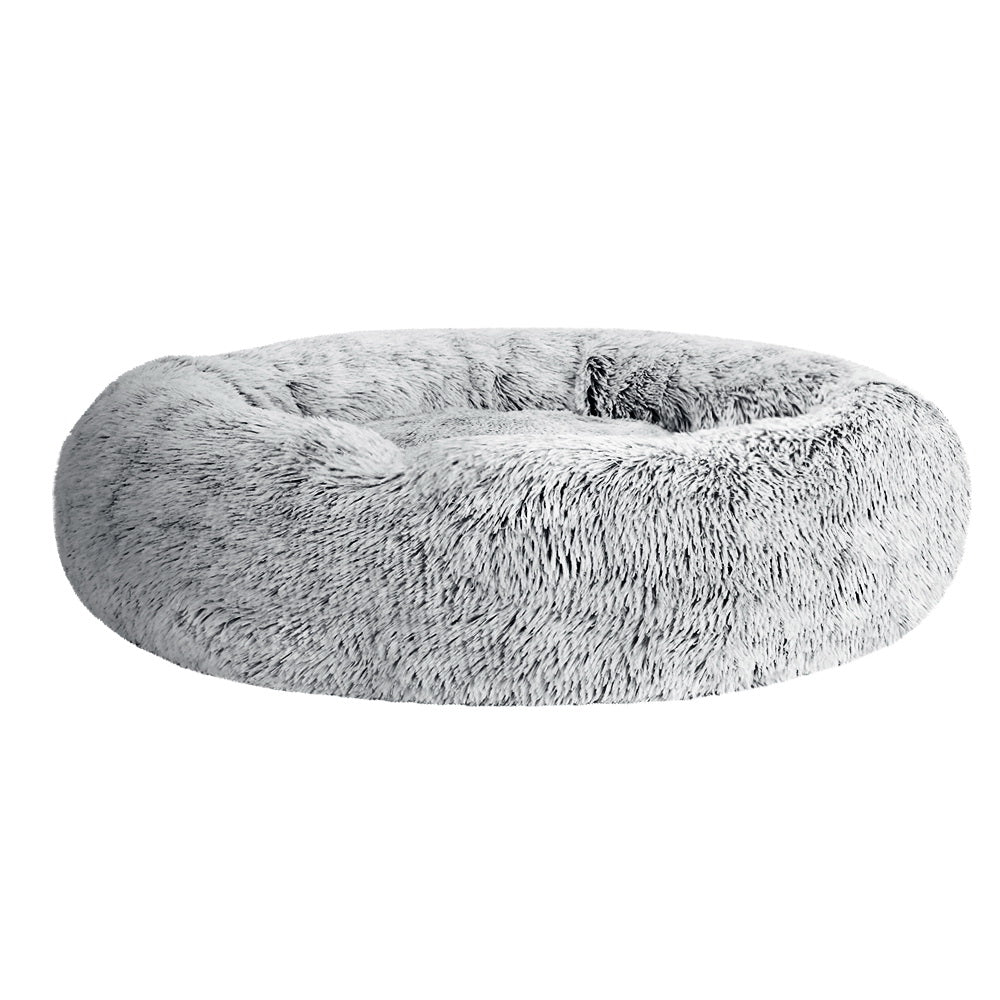 Pet Bed Dog Cat Calming Bed Large 90cm Charcoal Sleeping Comfy Cave Washable - image1