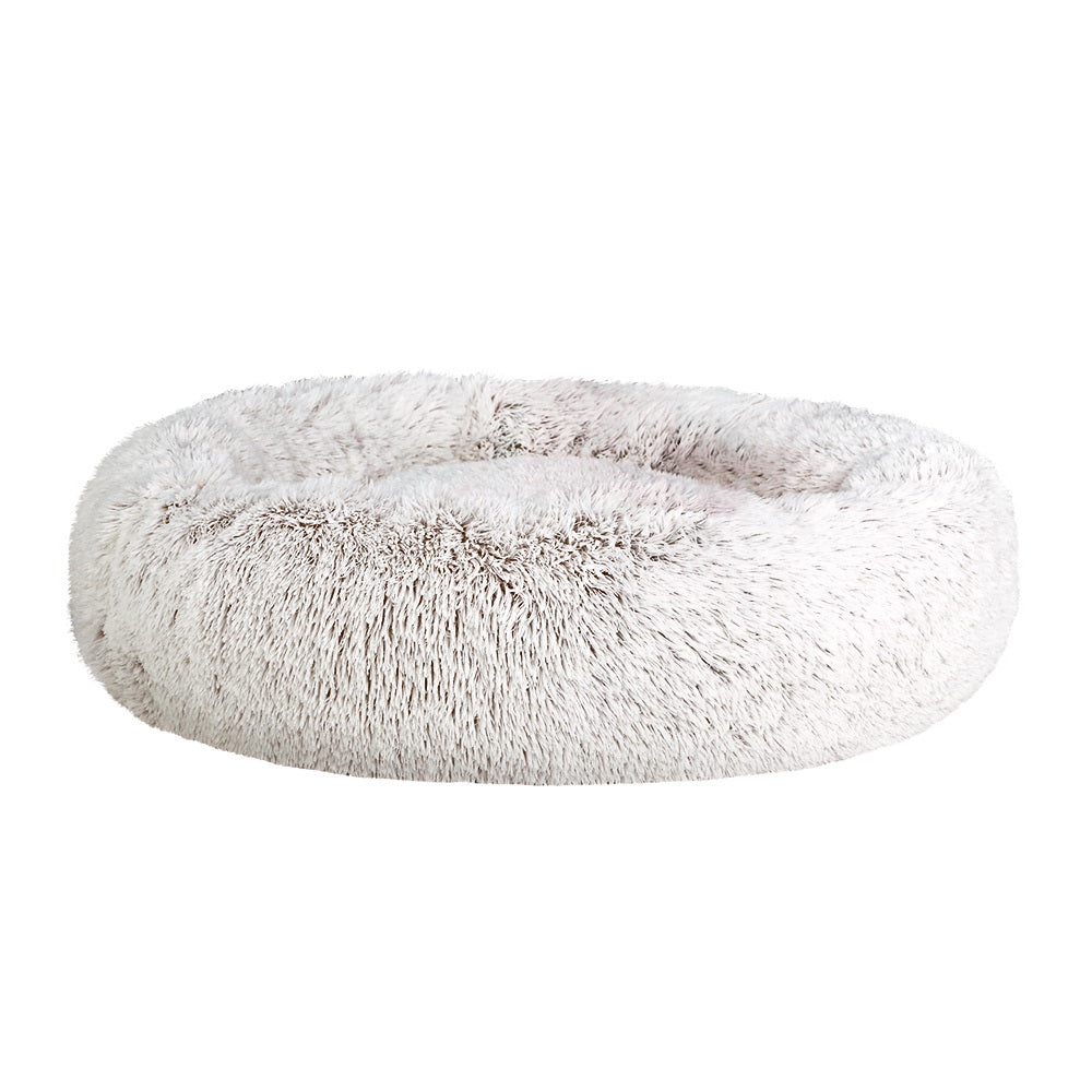 Pet Bed Dog Cat Calming Bed Large 90cm White Sleeping Comfy Cave Washable - image1