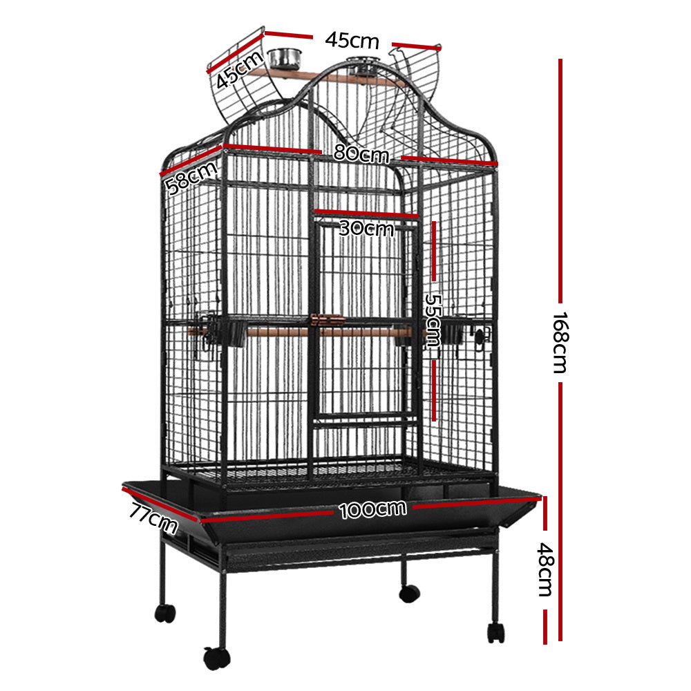 Bird Cage Pet Cages Aviary 168CM Large Travel Stand Budgie Parrot Toys - image2