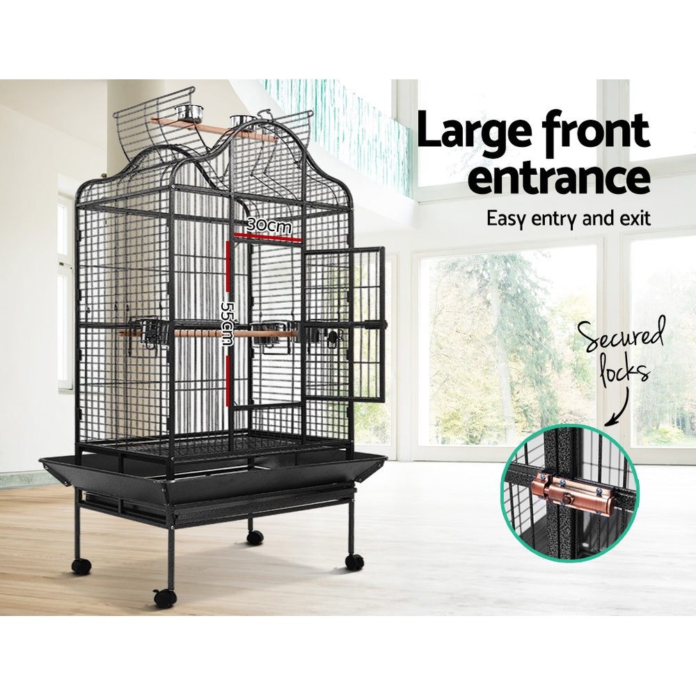 Bird Cage Pet Cages Aviary 168CM Large Travel Stand Budgie Parrot Toys - image4