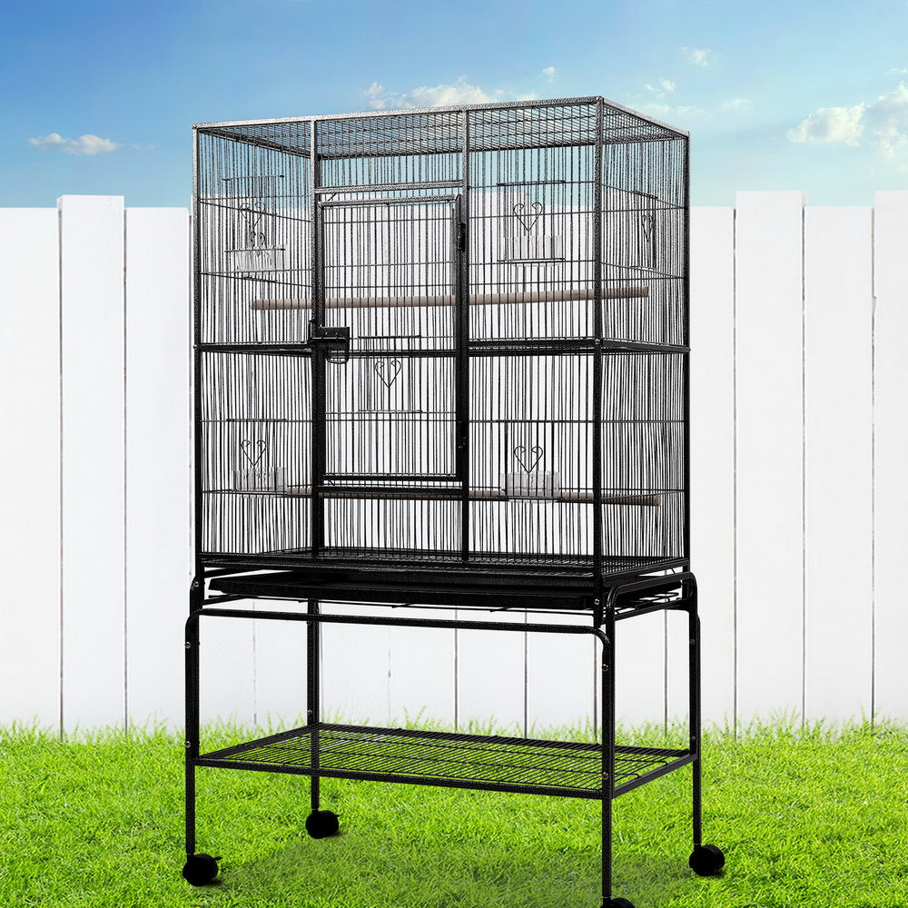 Bird Cage Pet Cages Aviary 137CM Large Travel Stand Budgie Parrot Toys - image7