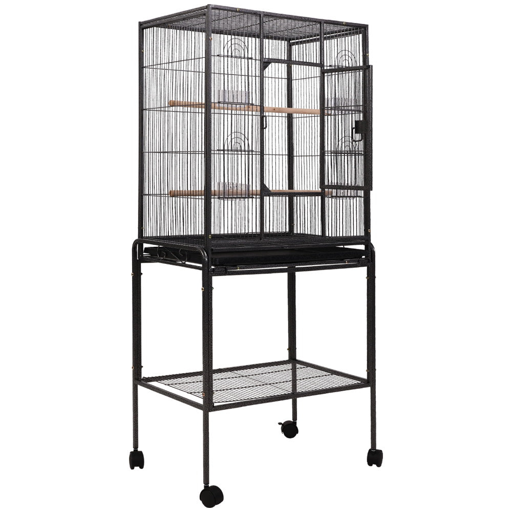 Bird Cage Pet Cages Aviary 144CM Large Travel Stand Budgie Parrot Toys - image3