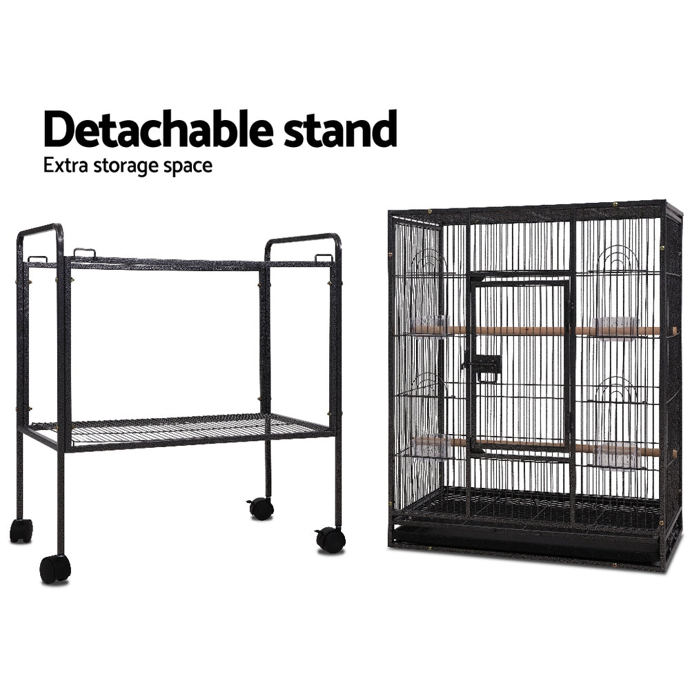 Bird Cage Pet Cages Aviary 144CM Large Travel Stand Budgie Parrot Toys - image6