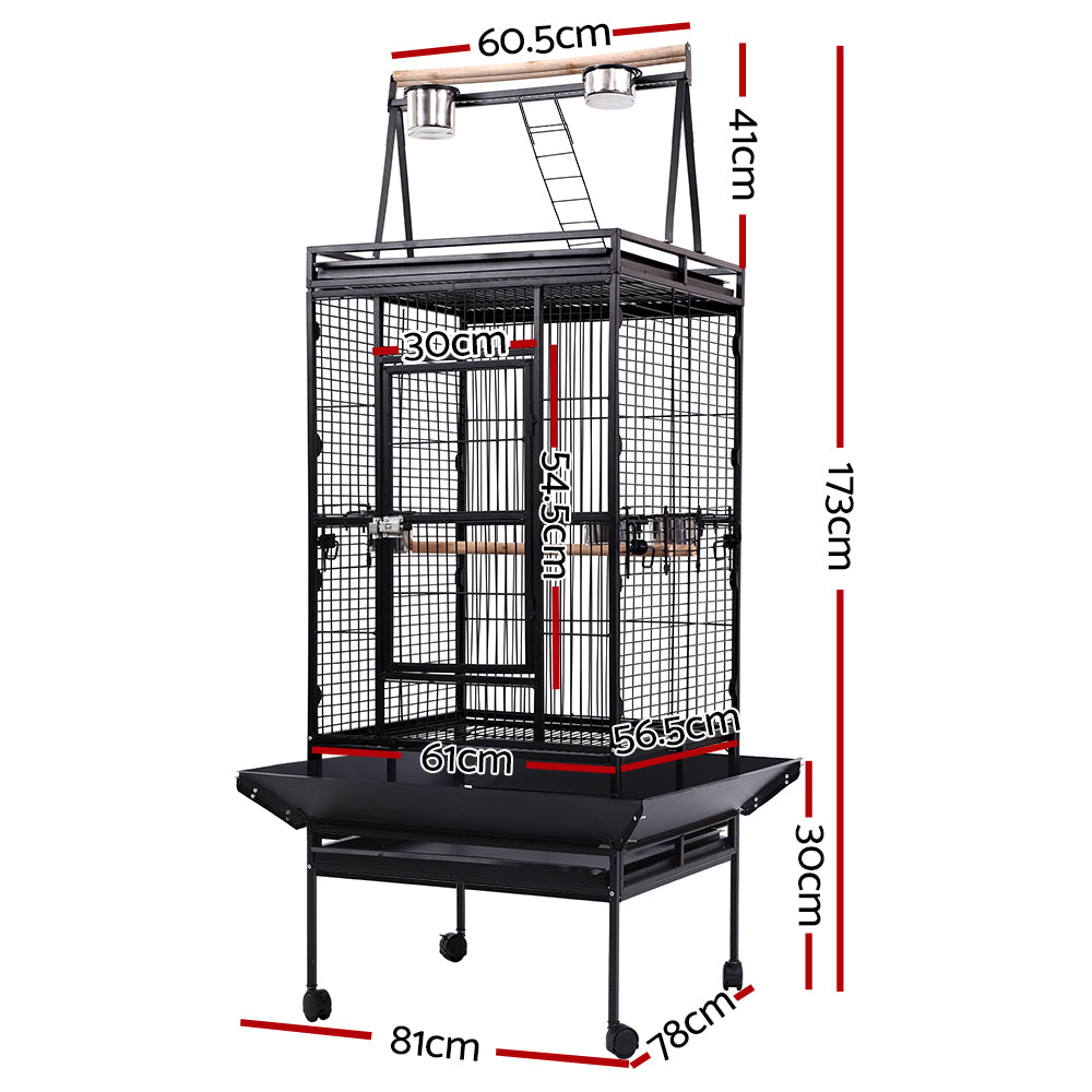 Bird Cage Pet Cages Aviary 173CM Large Travel Stand Budgie Parrot Toys - image2