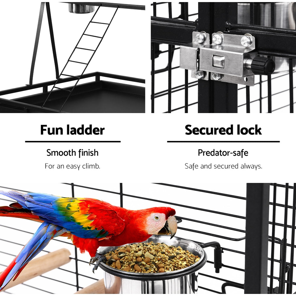 Bird Cage Pet Cages Aviary 173CM Large Travel Stand Budgie Parrot Toys - image5