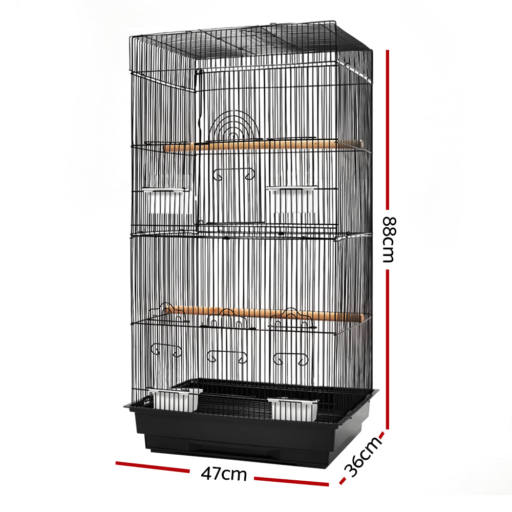 Medium Bird Cage with Perch - Black - image2