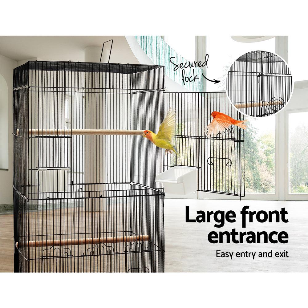 Medium Bird Cage with Perch - Black - image4
