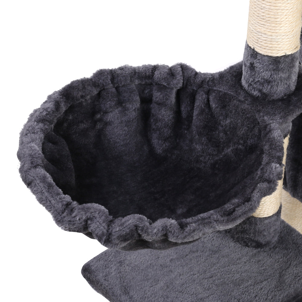 Cat Tree 120cm Trees Scratching Post Scratcher Tower Condo House Furniture Wood Multi Level - image8
