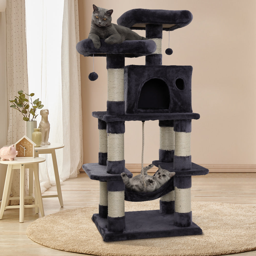 Cat Tree Trees Scratching Post Scratcher Tower Condo House Furniture Wood - image8