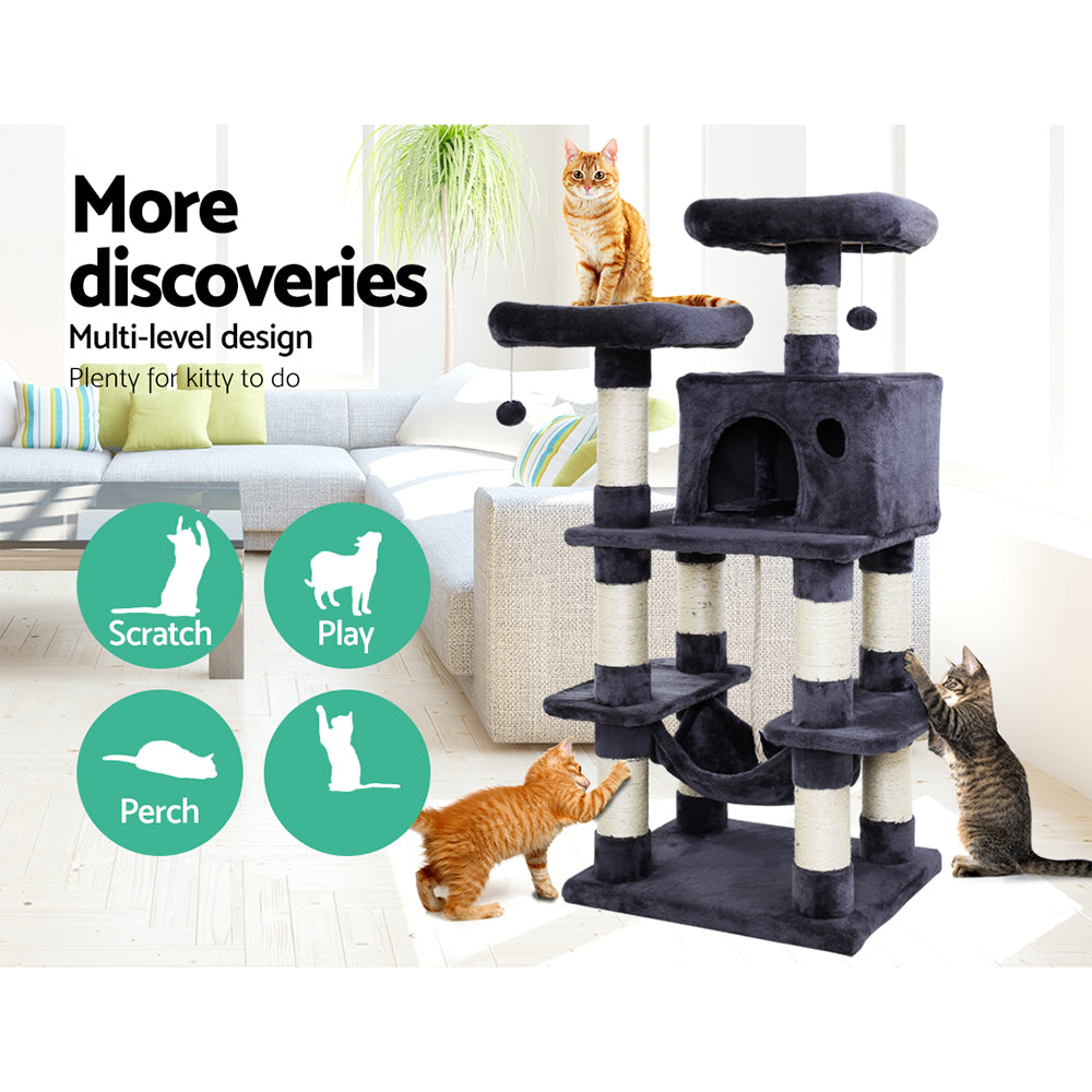 Cat Tree Trees Scratching Post Scratcher Tower Condo House Furniture Wood - image14