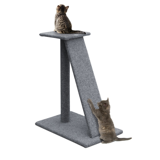 Cat Tree 82cm Trees Scratching Post Scratcher Tower Condo House Furniture Wood Slide - image1