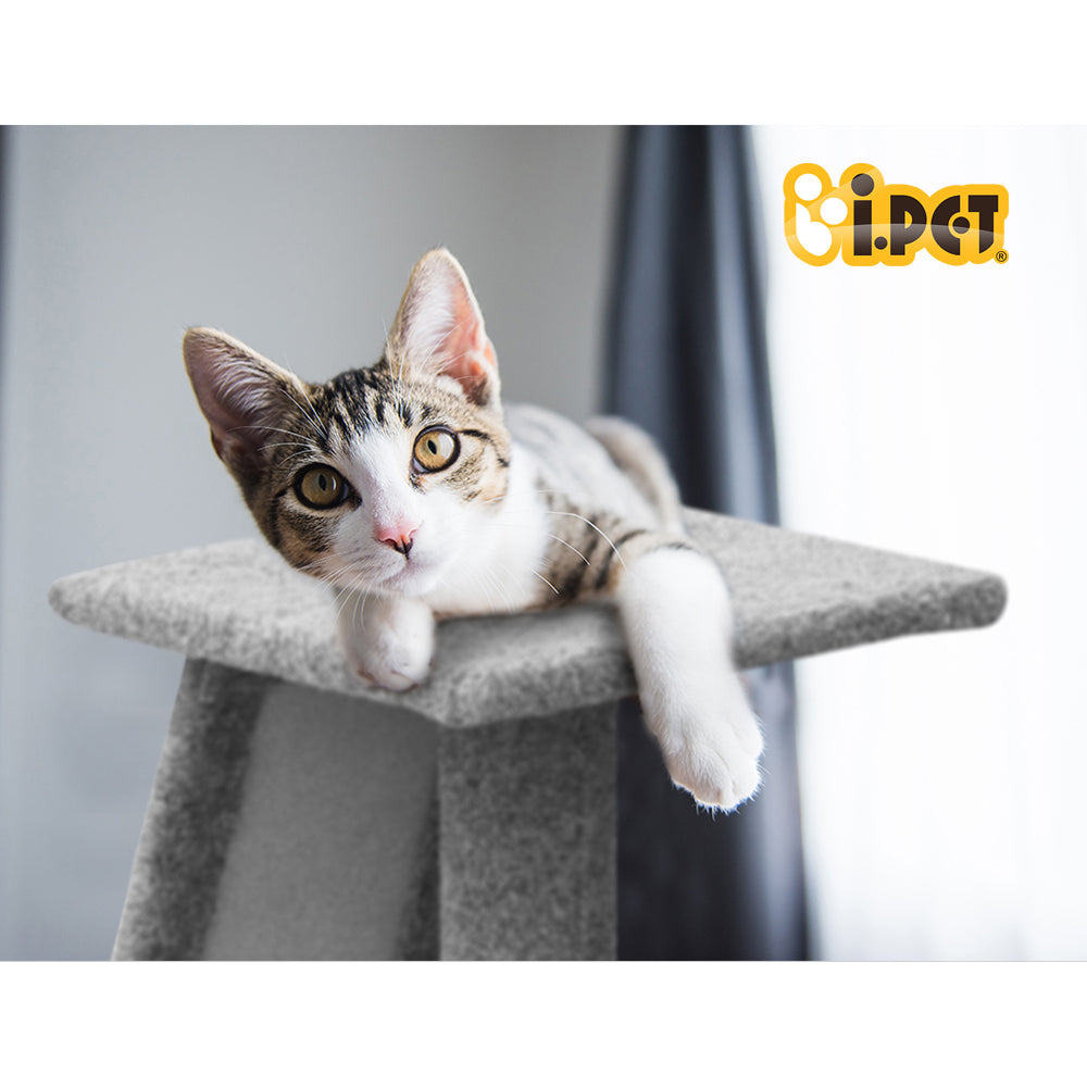 Cat Tree 82cm Trees Scratching Post Scratcher Tower Condo House Furniture Wood Slide - image6