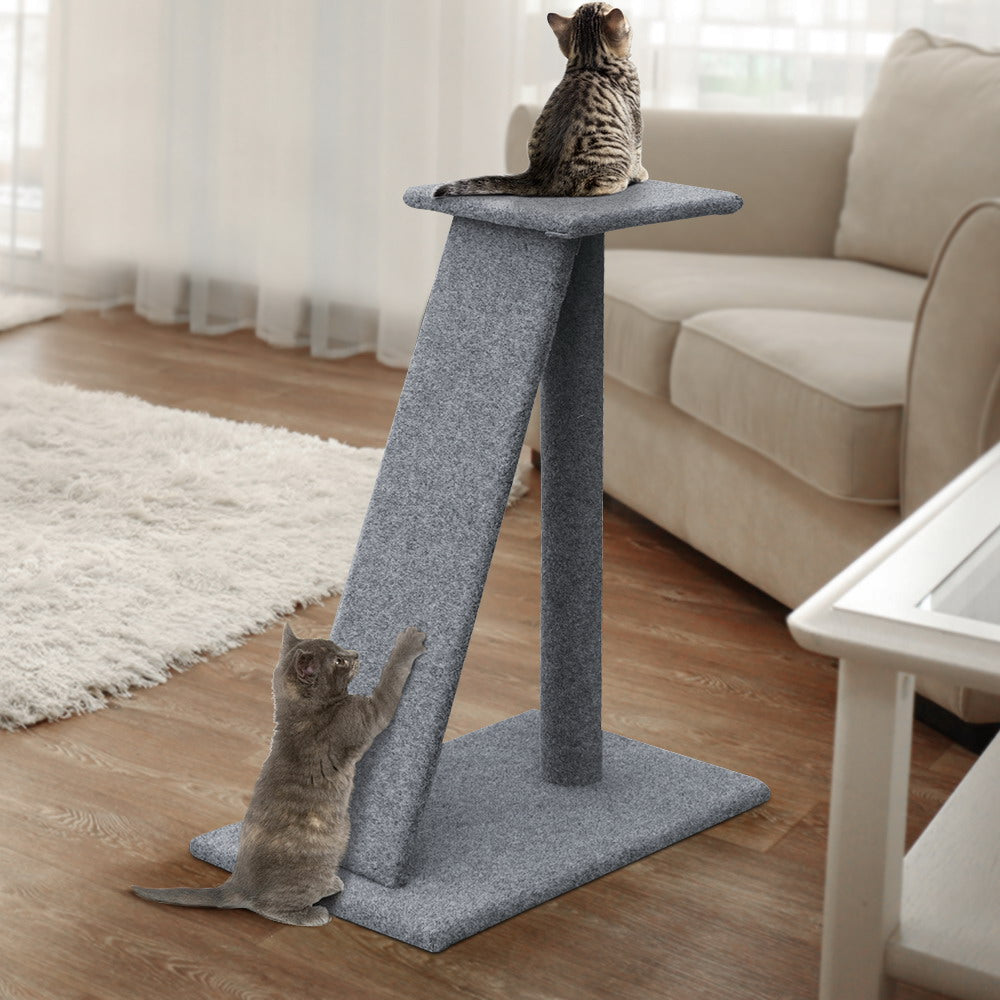 Cat Tree 82cm Trees Scratching Post Scratcher Tower Condo House Furniture Wood Slide - image7
