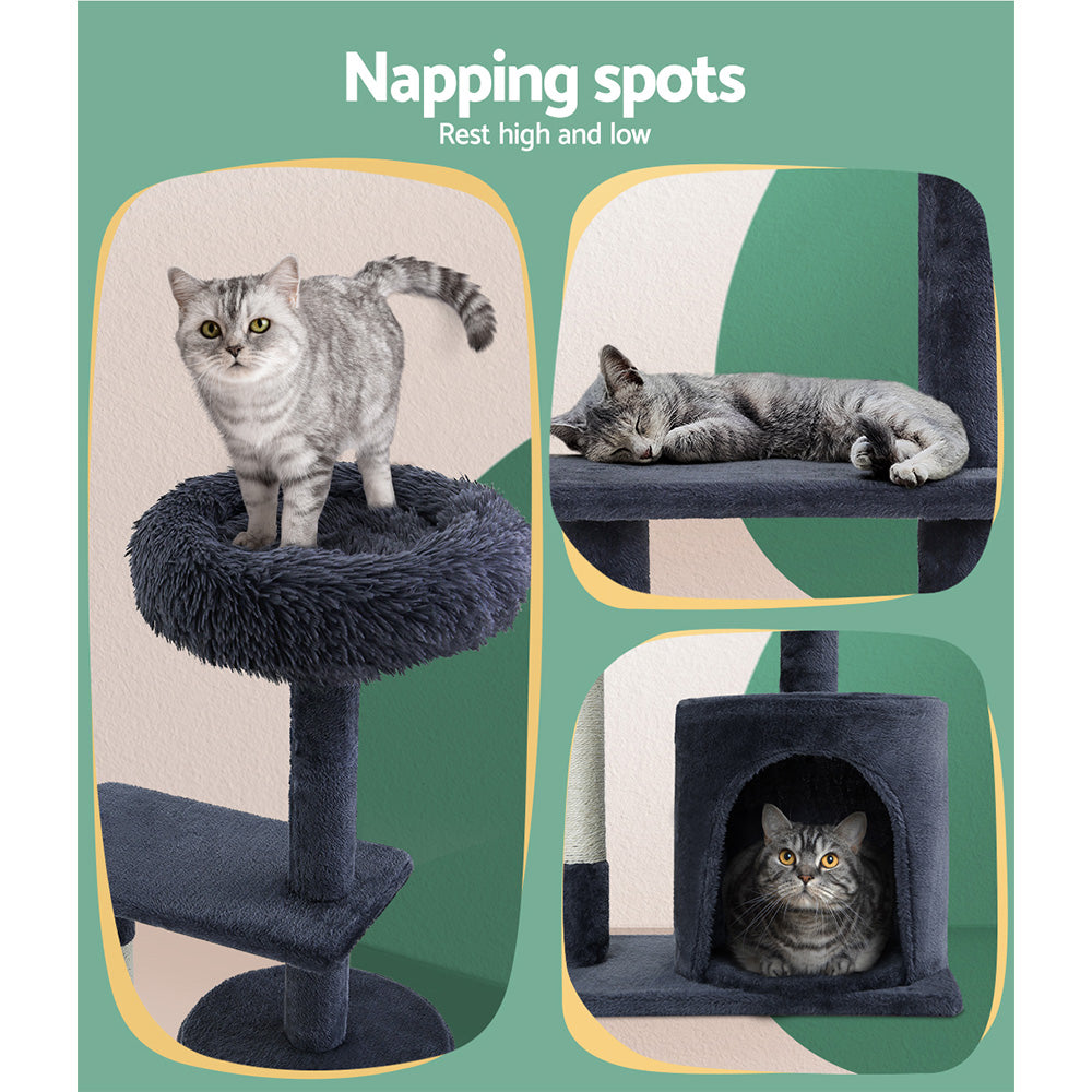 Cat Tree Scratching Post Scratcher Tower Condo House Grey 94cm - image7