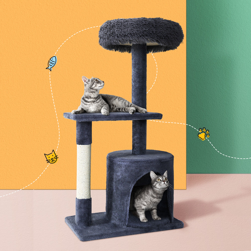 Cat Tree Scratching Post Scratcher Tower Condo House Grey 94cm - image8
