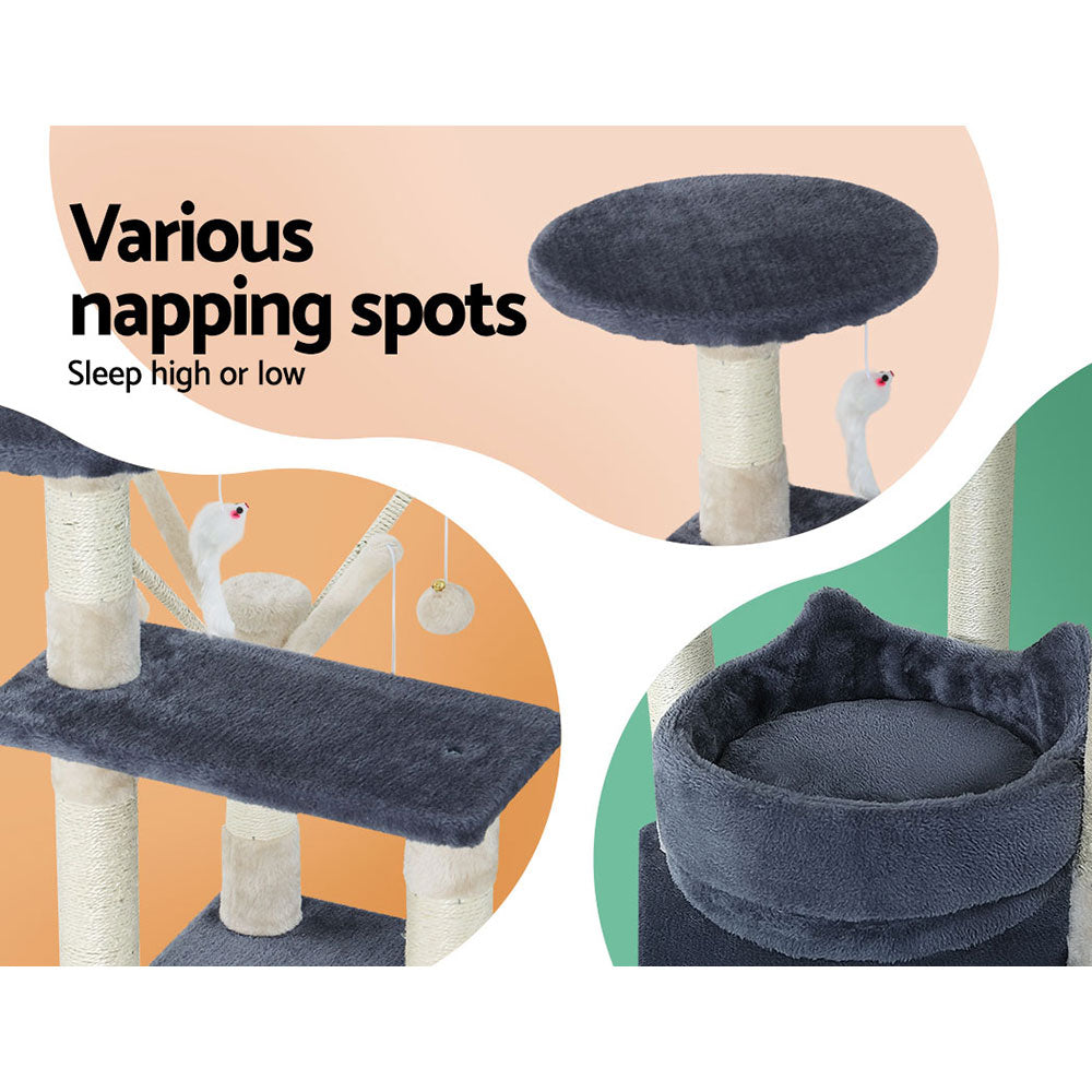 Cat Tree Scratching Post Scratcher Cat Tree Tower Condo House toys 110cm - image6