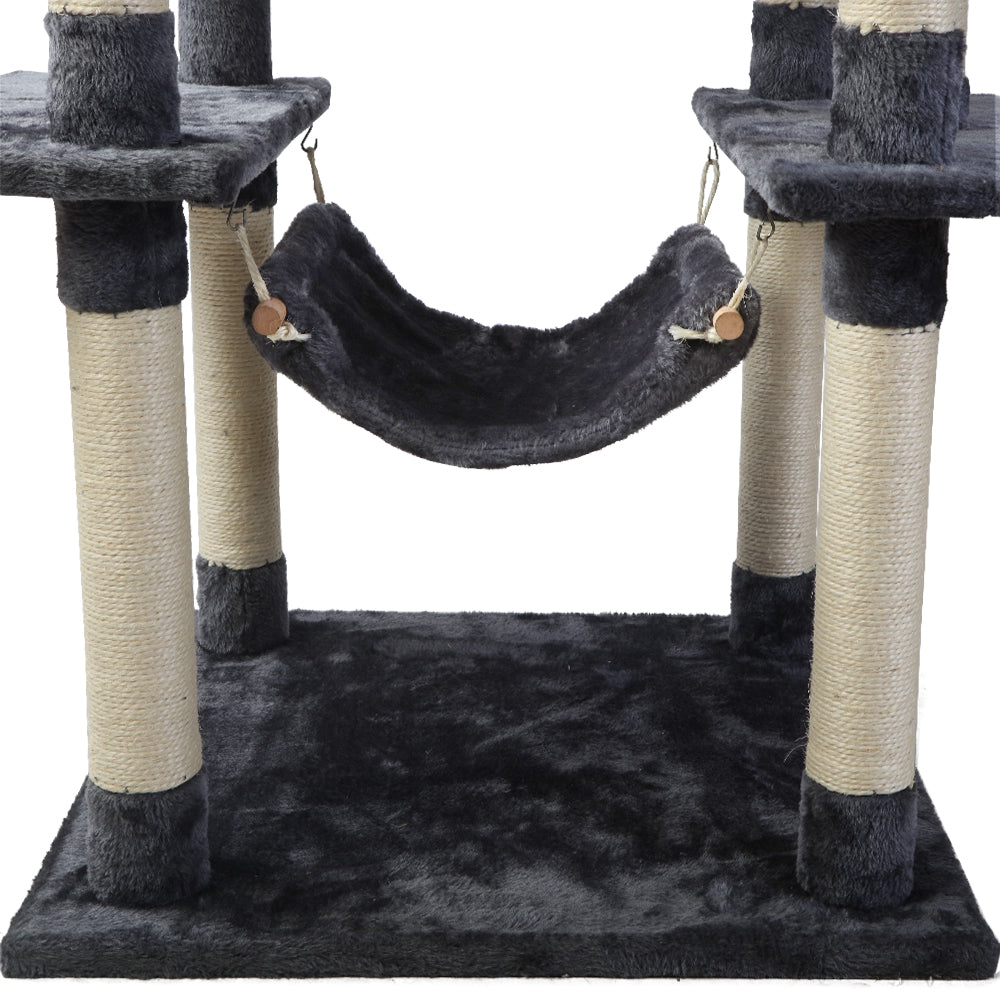 Cat Tree 184cm Trees Scratching Post Scratcher Tower Condo House Furniture Wood - image8
