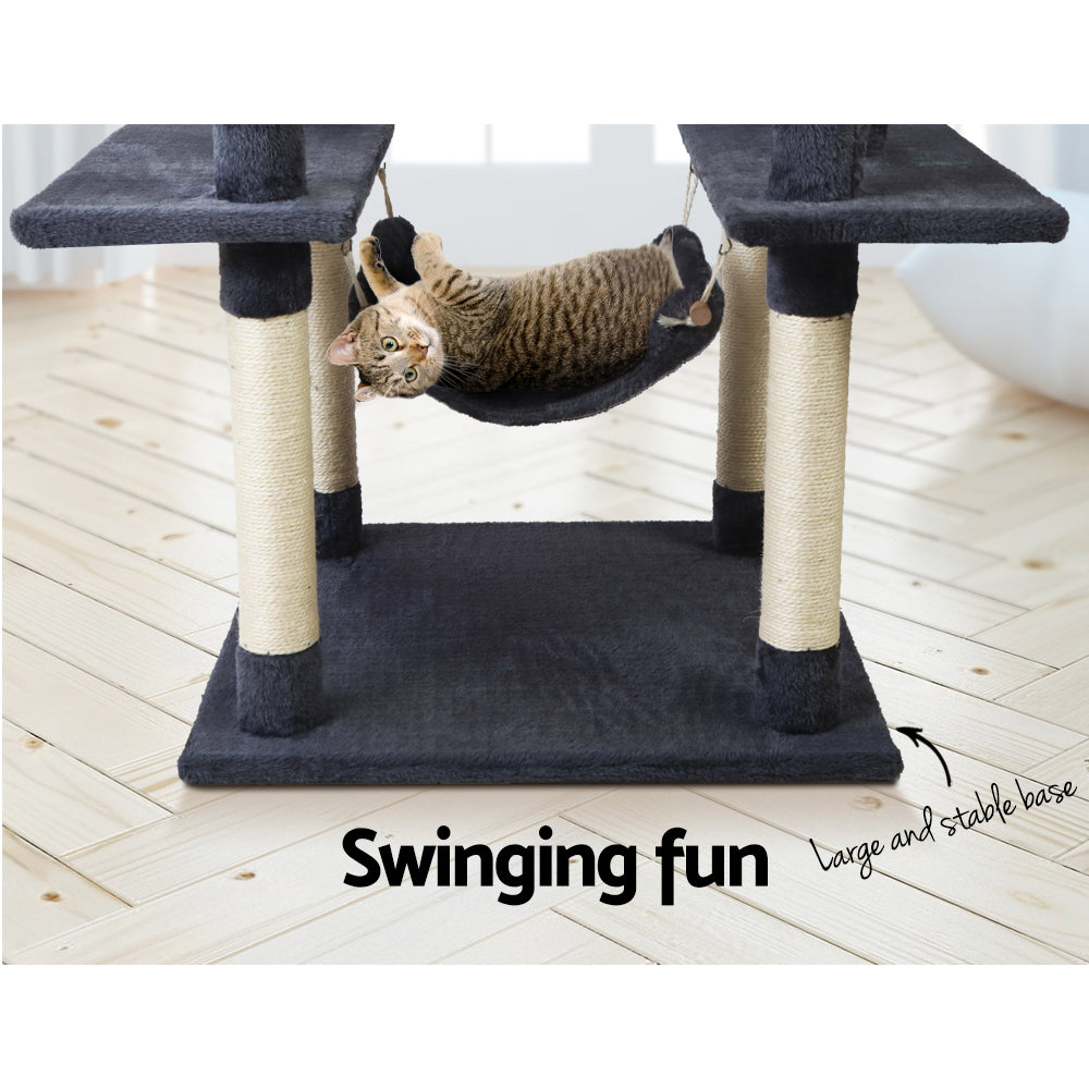 Cat Tree 184cm Trees Scratching Post Scratcher Tower Condo House Furniture Wood - image14