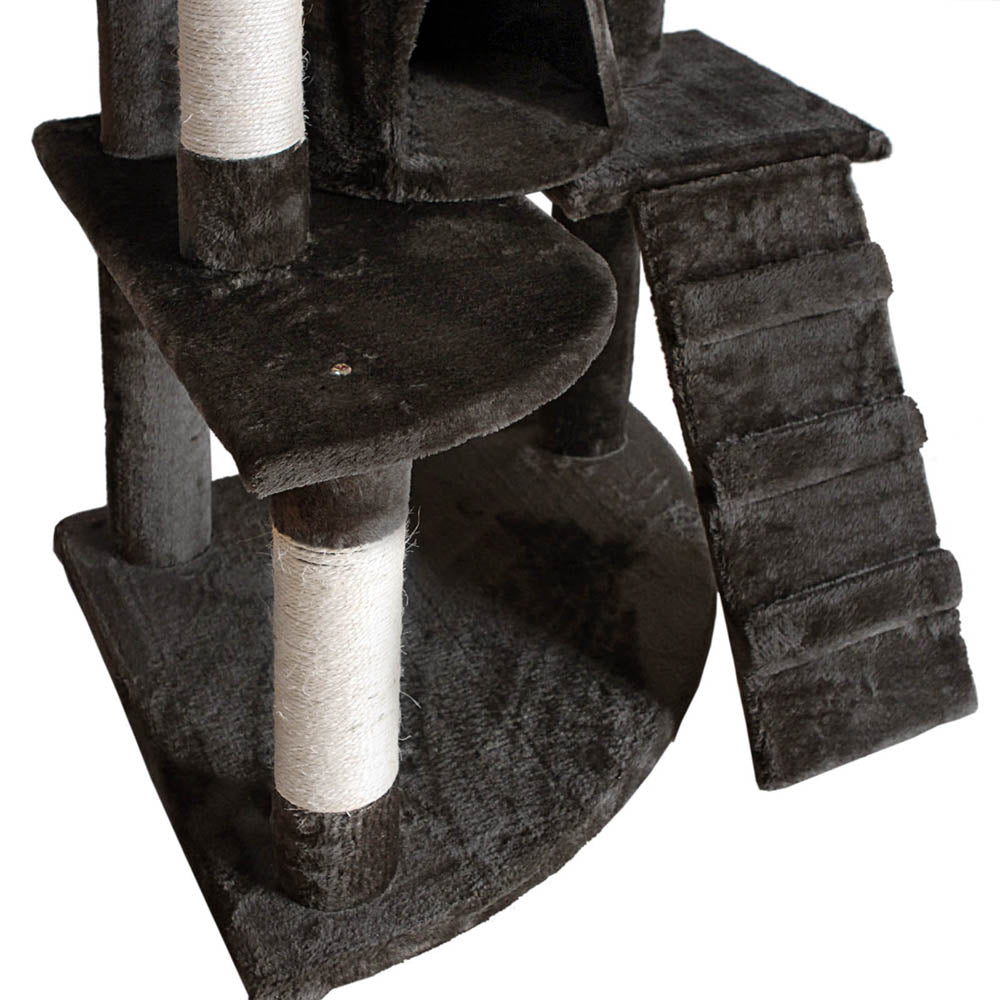Cat Tree 193cm Trees Scratching Post Scratcher Tower Condo House Furniture Wood - image8