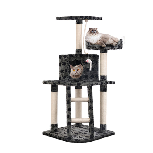 Cat Tree 120cm Trees Scratching Post Scratcher Tower Condo House Furniture Wood 120cm - image1