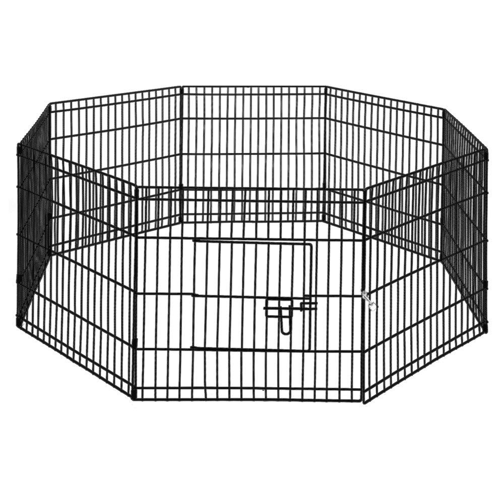 24" 8 Panel Pet Dog Playpen Puppy Exercise Cage Enclosure Play Pen Fence - image1